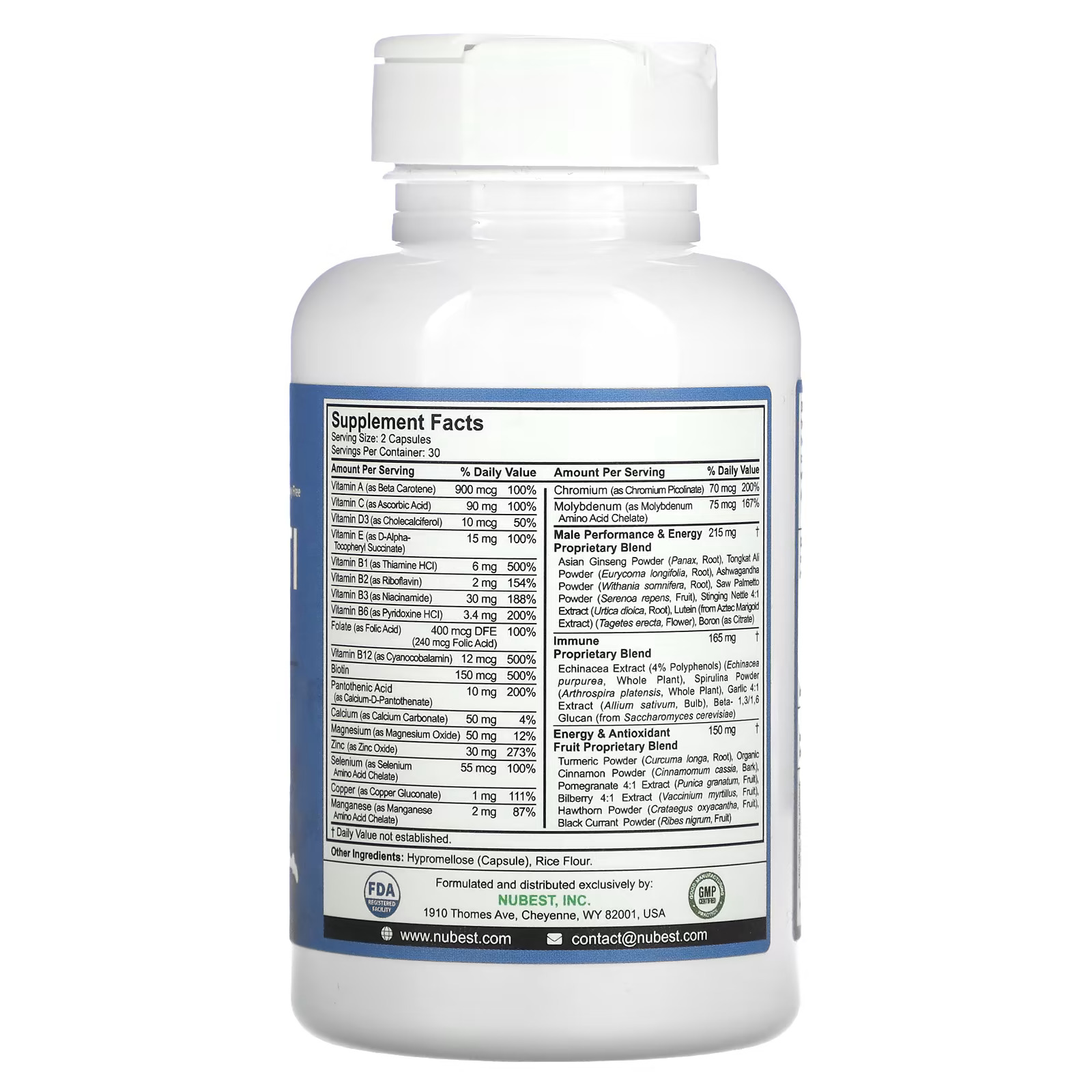 Nubest Men's Multi Advanced Herbal Supplement for Men - Image 2