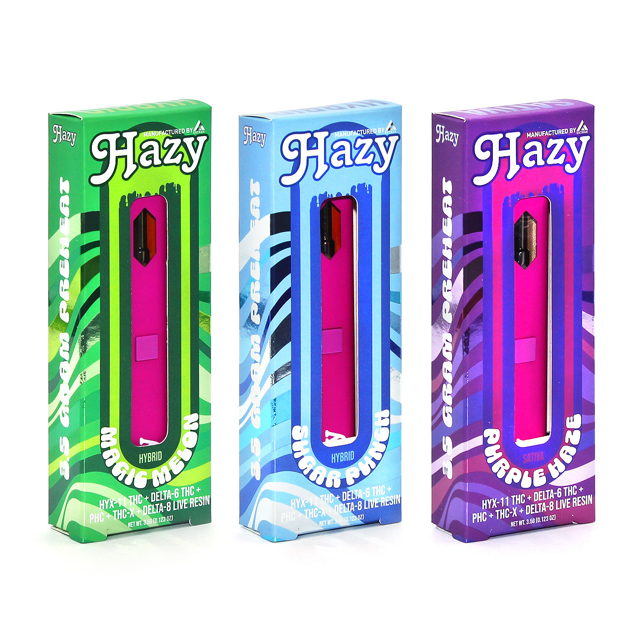 Hazy by Extrax 3.5g HXY11 + D6 + THC-X + PHC + D8 Live Resin Disposable